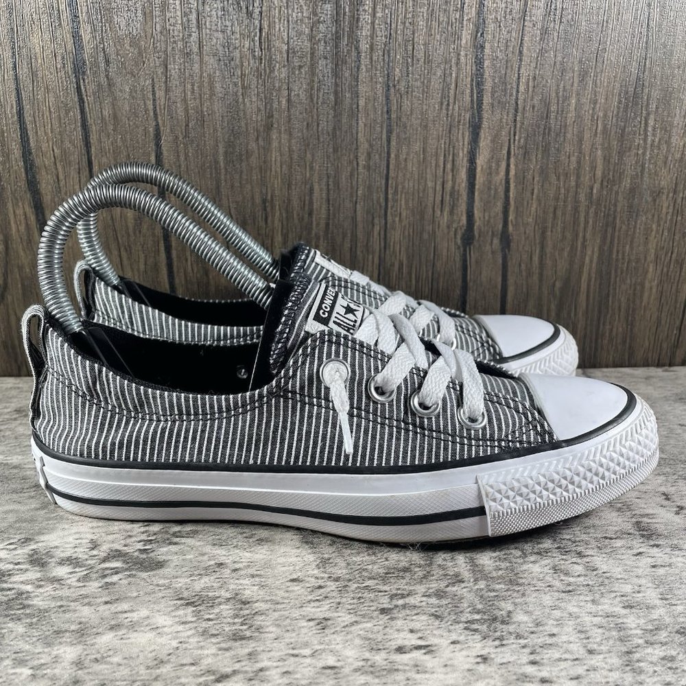 Converse Black and White Striped Sneakers - Picture 3 of 9